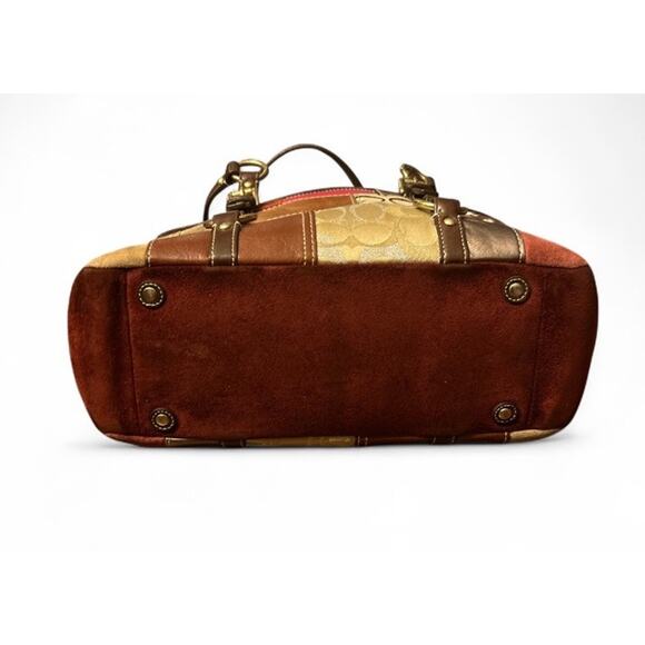 COACH Legacy Limited Edition Patchwork Tote Purse Hand Bag Leather Brown Pink - Picture 14 of 14